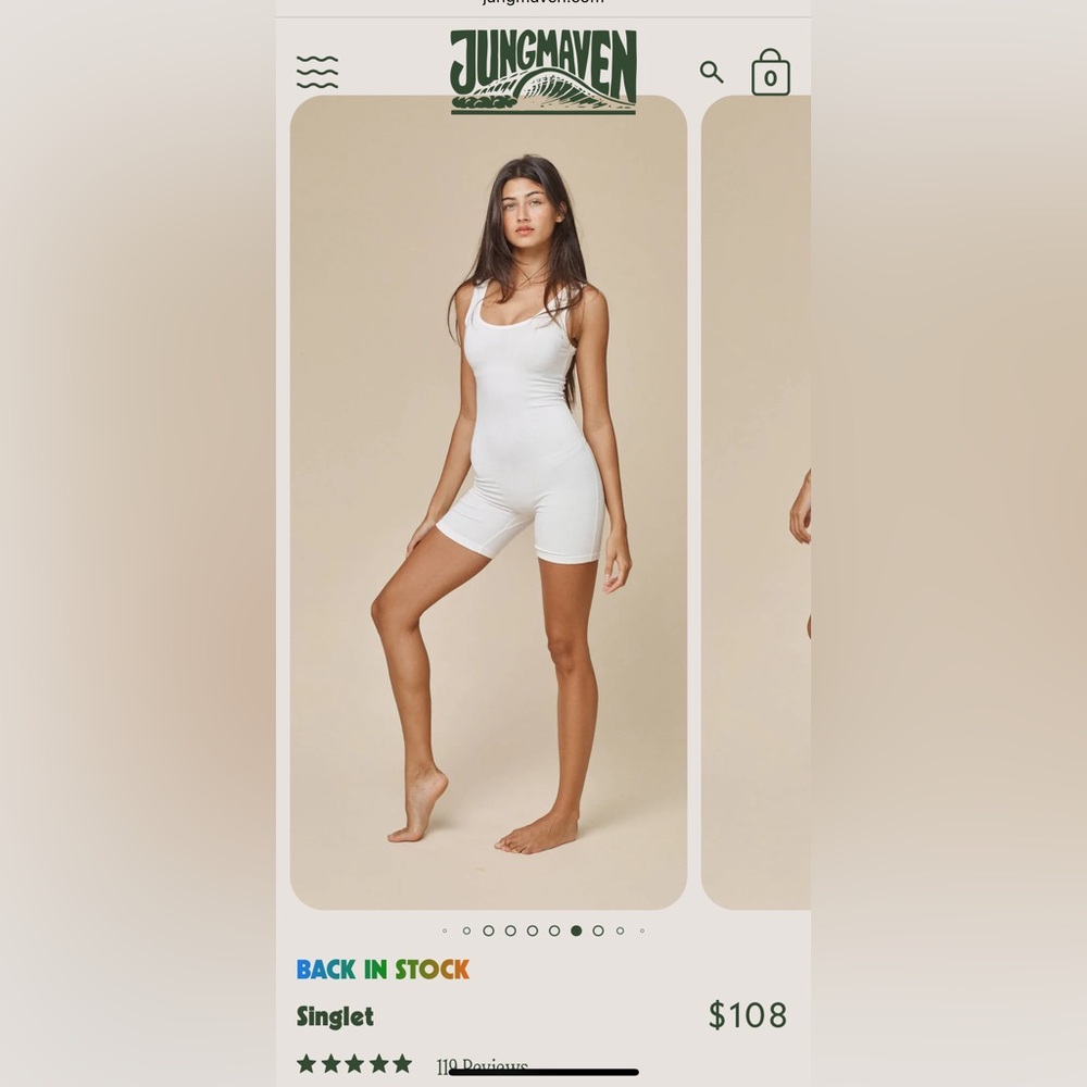 NWT Jungmaven singlet in Mango Mojito